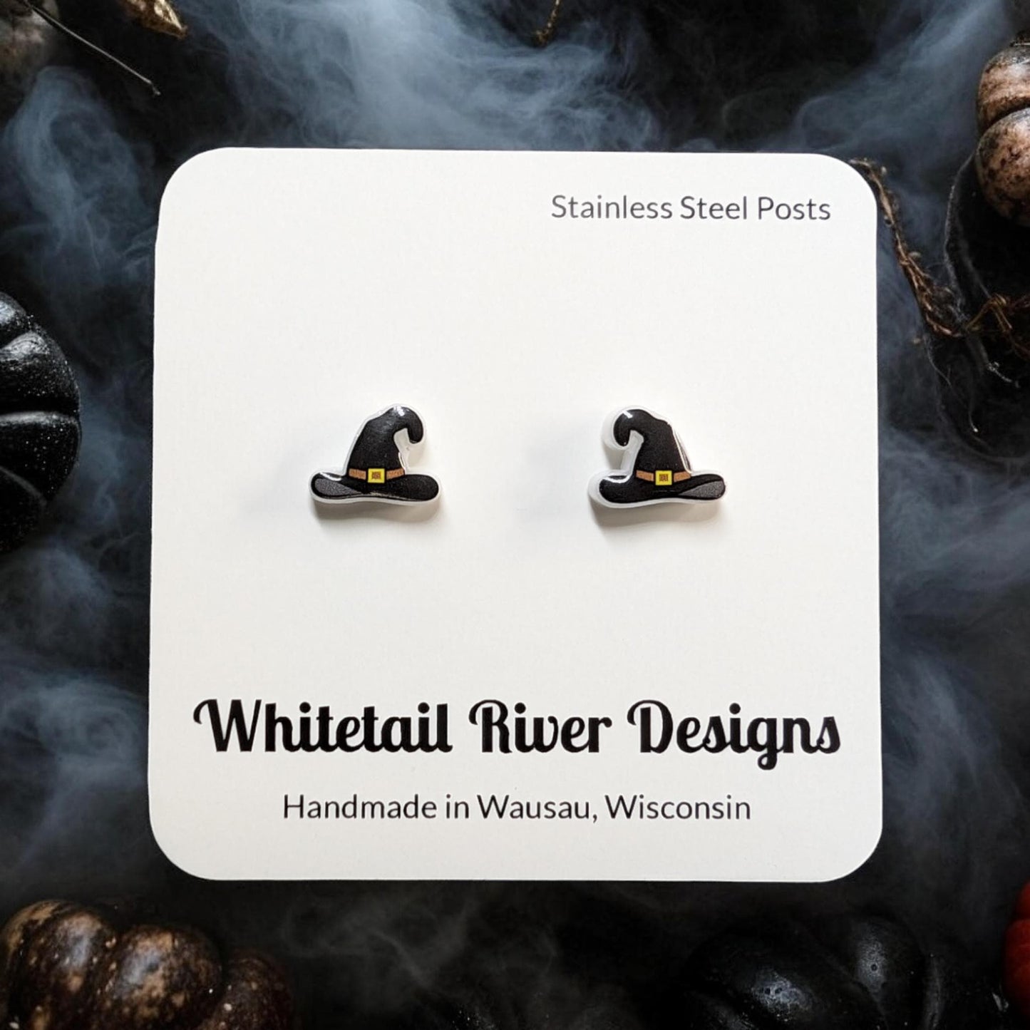 Witch Hat Acrylic Stud Earrings